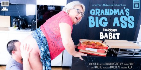 Maturenl porn pics Curvy Big breasted and big booty Grandma Babet gets fucked!