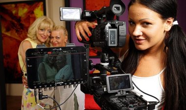Three Horny Old and Young Lesbians Making a Movie - Mature.nl