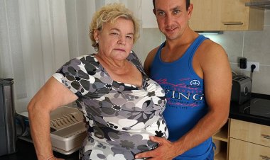 Curvy Granny Sucking and Fucking a Way Younger Dude - Mature.nl