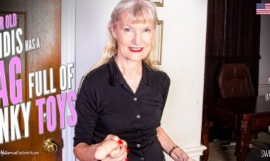 69 year old Candis has a bag full of kinky toys