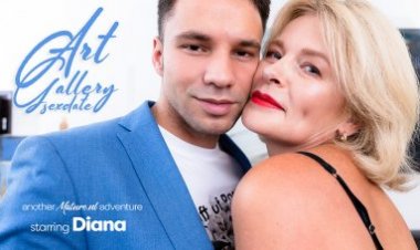 MILF Diana has an Art Gallery Sexdate with a young stud
