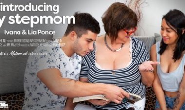 Big breasted Ivana is showing a hot young couple how it all works