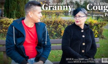 Granny Petra takes home a young stranger for steamy hot sex!