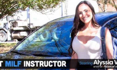 Hot MILF body instructor Alyssia Vera gets the job done!