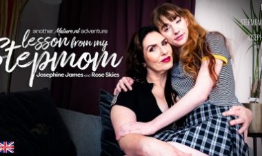 MILF Josephine James has a very naughty lesson to teach to her stepdaughter Rose Skies