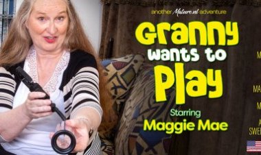 Maggie Mae is an American granny that loves to please her shaved pussy