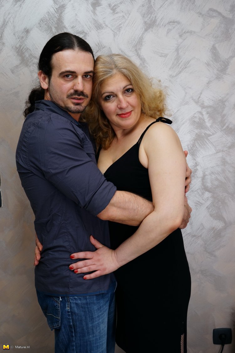 This curvy mature lady loves to ride her toyboys cock