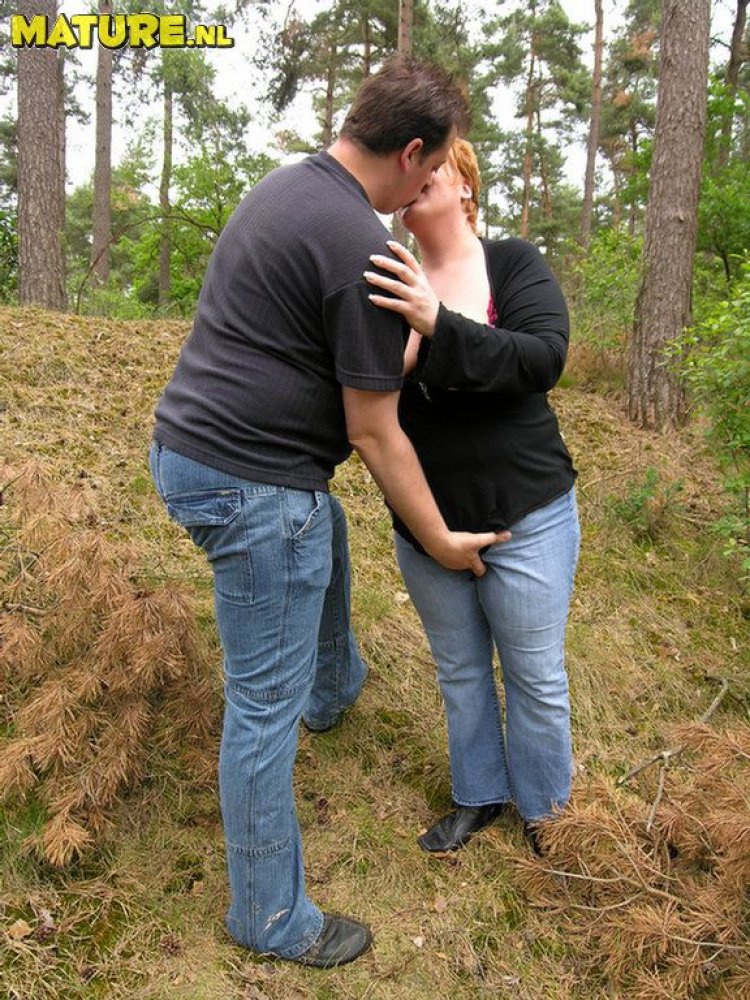 filthy mature couple fucking and playing in the woods