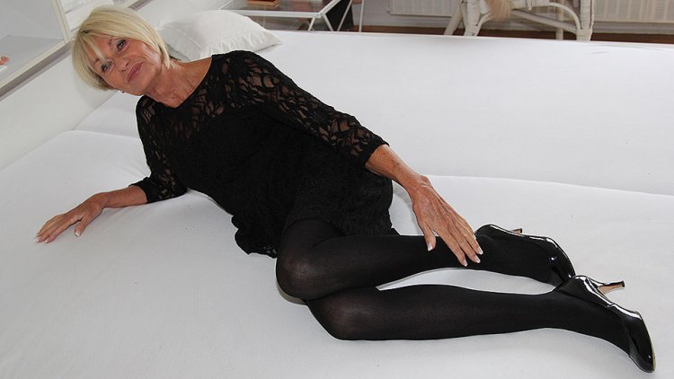 Sexy German grandma masturbating