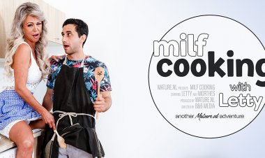 Toyboy cook fucking his hot Stepmilf Letty in the livingroom