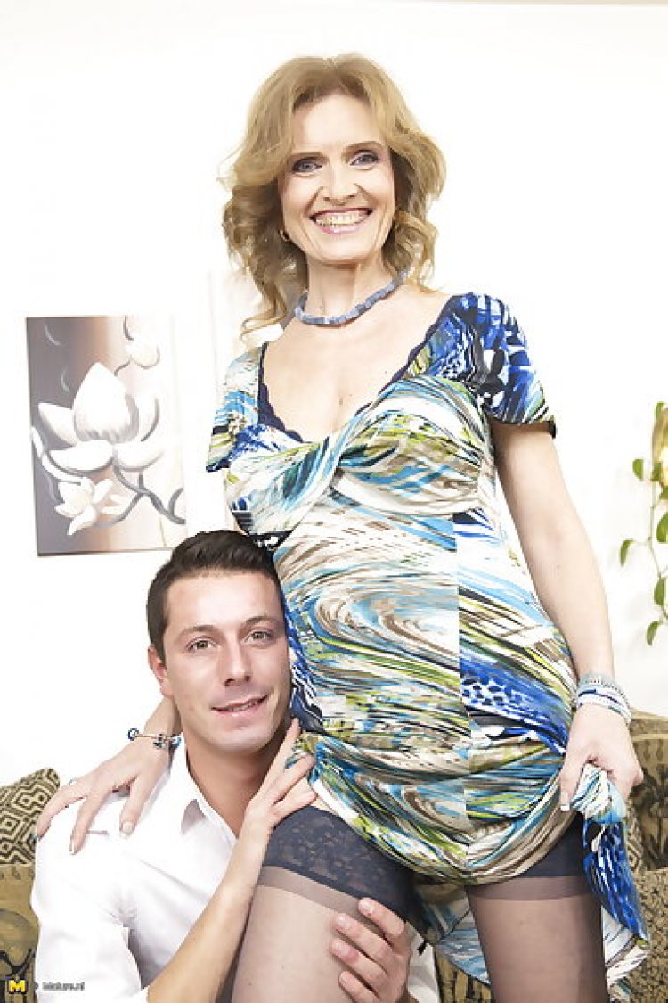 Naughty toy boy doing a very horny mature lady