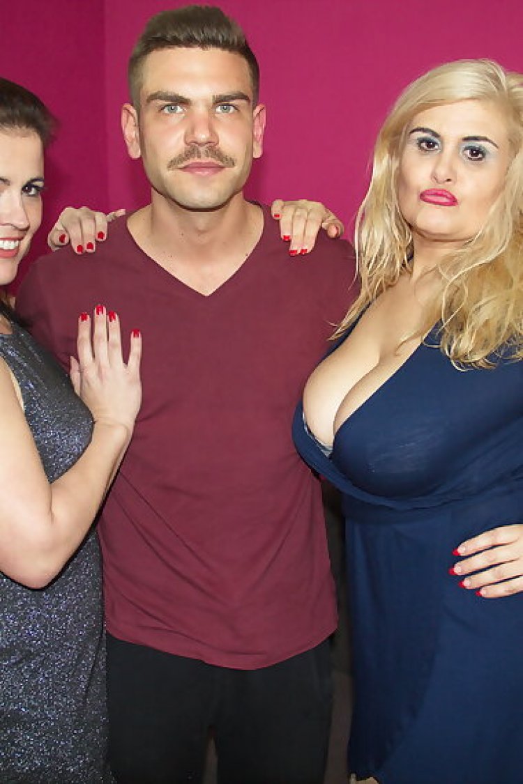 Two naughty spanish housewives share one guy