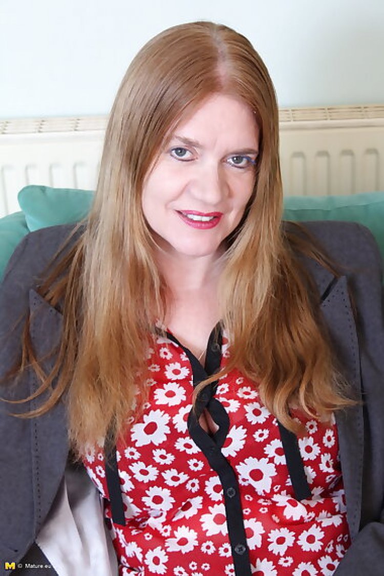 This naughty british housewife is getting ready for something