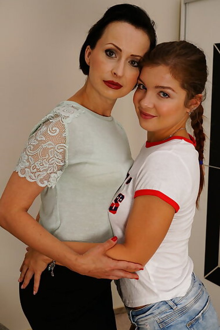 Naughty old and young lesbians go all the way