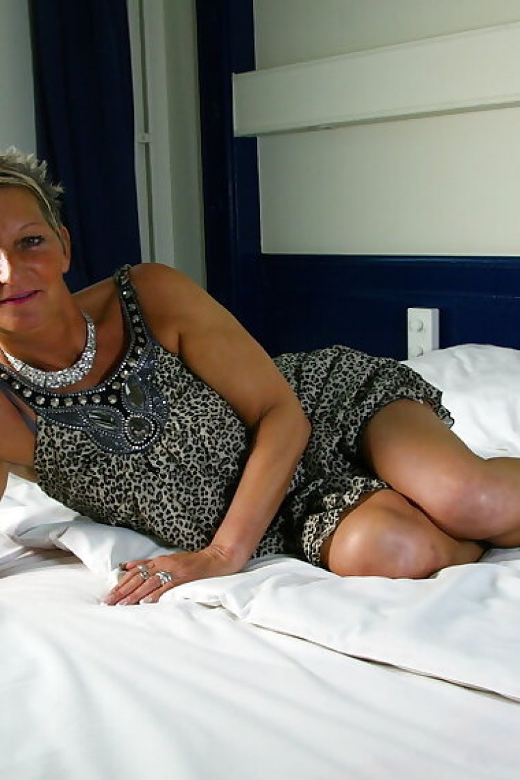 Naughty dutch housewife playing with herself