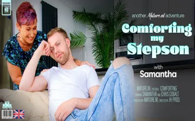 British Samantha has a kinky way to cheer up her stepson after a breakup