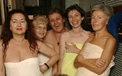 Ever Take a Peek in an All Female Mature Sauna - Mature.nl