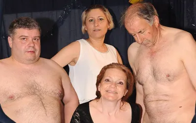 Horny German Mature Gangbang - Mature.nl