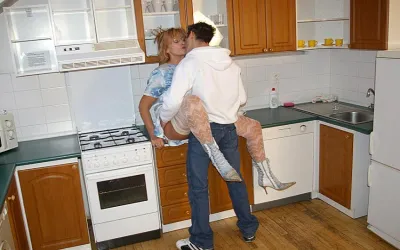 Horny Housewife Fucking in Her Kitchen - Mature.nl