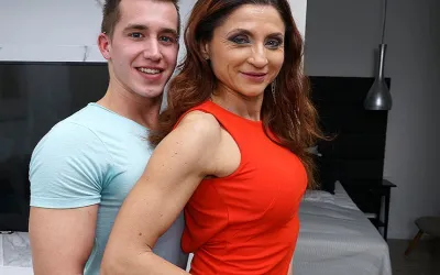 Horny Housewife Sucking and Fucking Her Toy Boy - Mature.nl