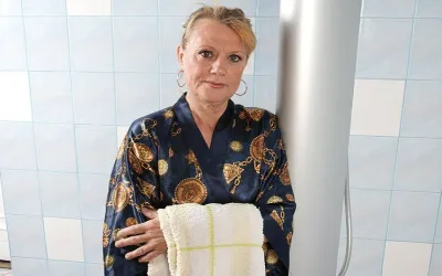 Horny Mature Slut Getting Dirty in Her Bathroom - Mature.nl