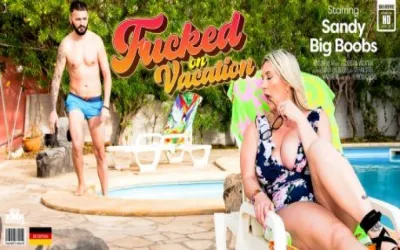 Hot Milf Sandy Big Boobs Fucks a Stranger by The Pool