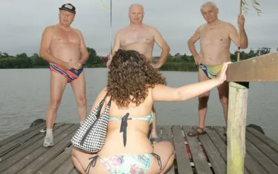 Kinky Teen Doing Three Old Geezers - Mature.nl