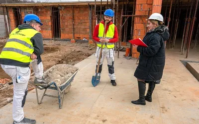 Mature Construction worker threesome