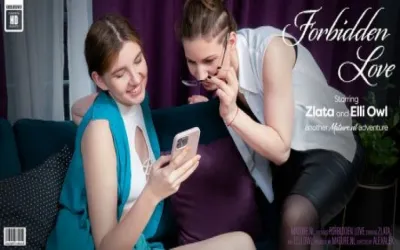 MILF Zlata gets it on with her hot stepdaughter Elli Owl