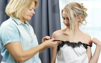 Old and young lesbians munching on each others wet pussy