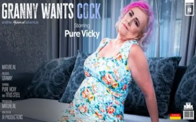 Pure Vicky is a granny that gets fucked in POV style