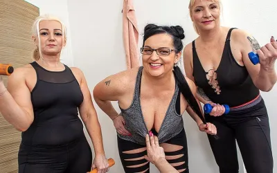 Three cougars fucked POV style by one guy