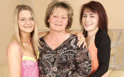 Three Old and Young Lezzies Take It to Town - Mature.nl