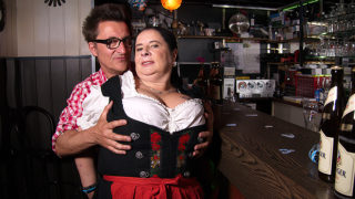 Big breasted German waitress having fun with the beerfesten – Mature.nl